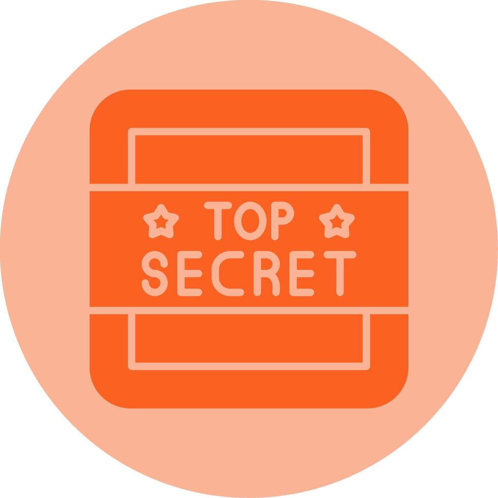 Top Secret Dual Tone Circle Icon vector
