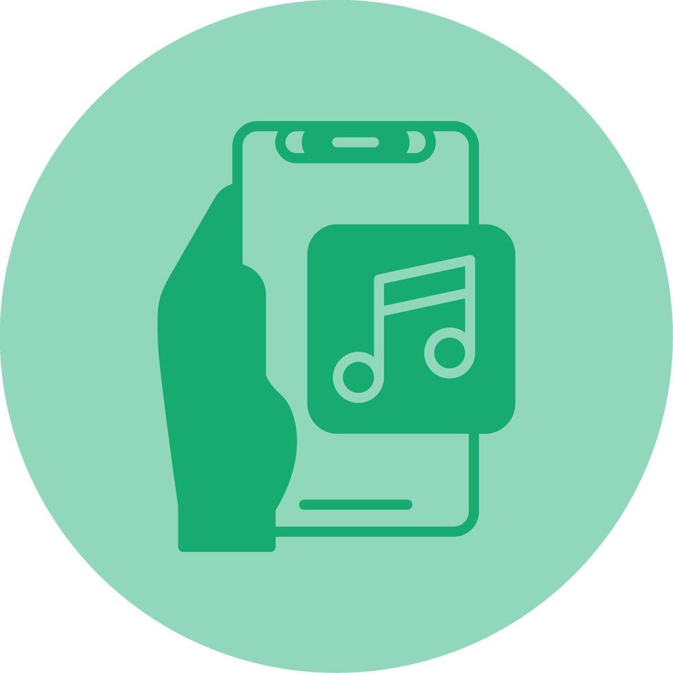 Music Player Dual Tone Circle Icon vector
