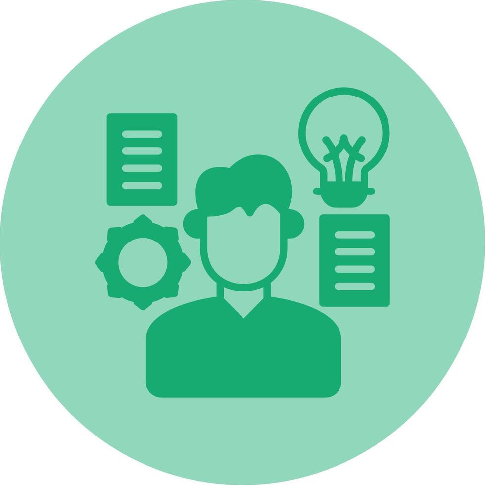 Skills Dual Tone Circle Icon vector