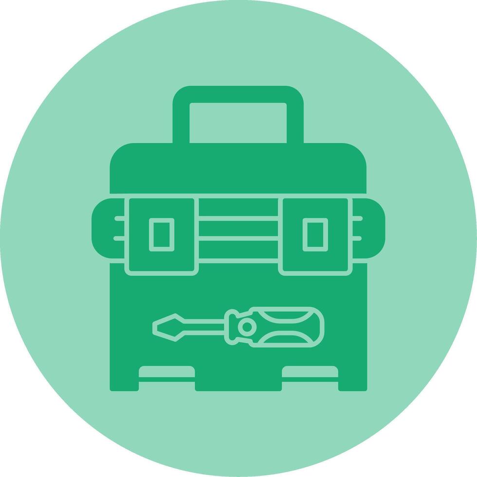 Tool Box Dual Tone Circle Icon vector