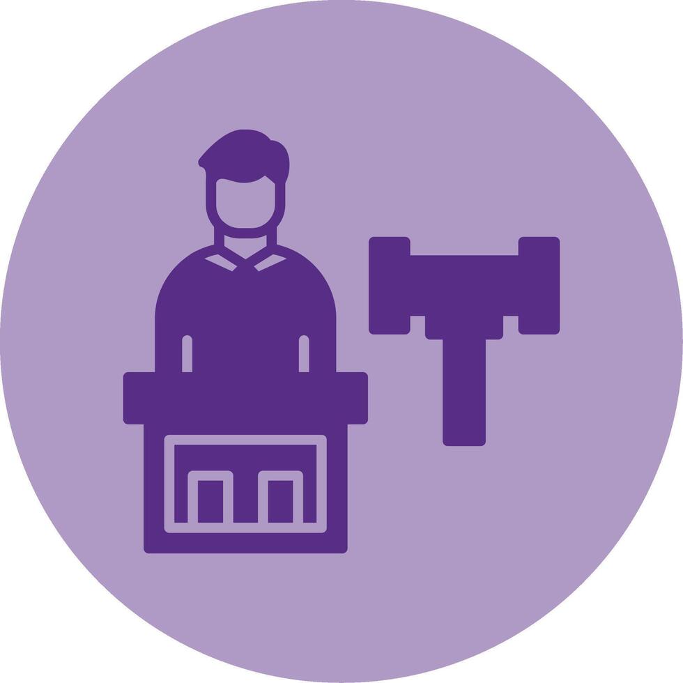 Judge Dual Tone Circle Icon vector