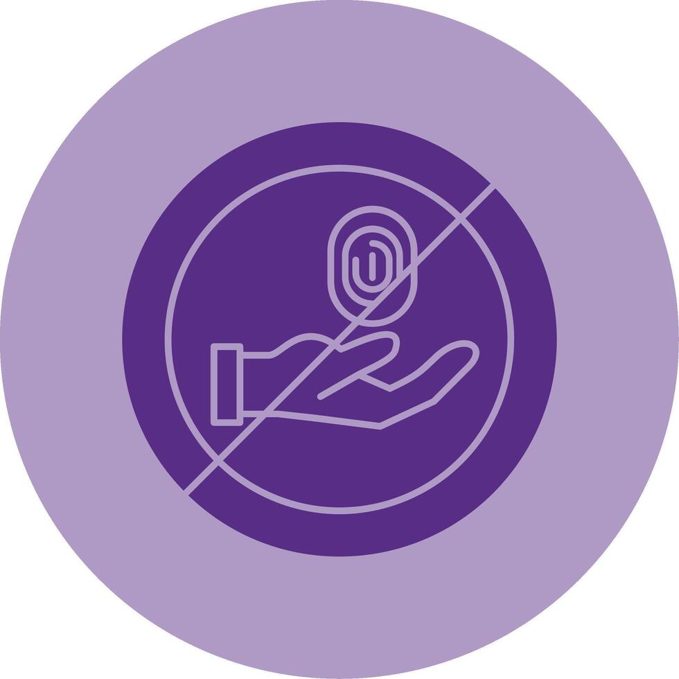 No Thief Dual Tone Circle Icon vector