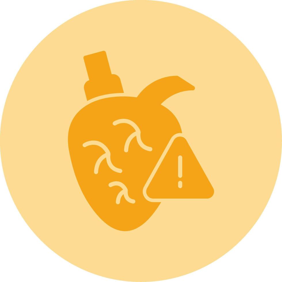 Heart Attack Dual Tone Circle Icon vector