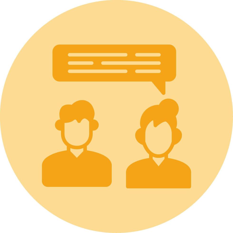 In Person Meeting Dual Tone Circle Icon vector