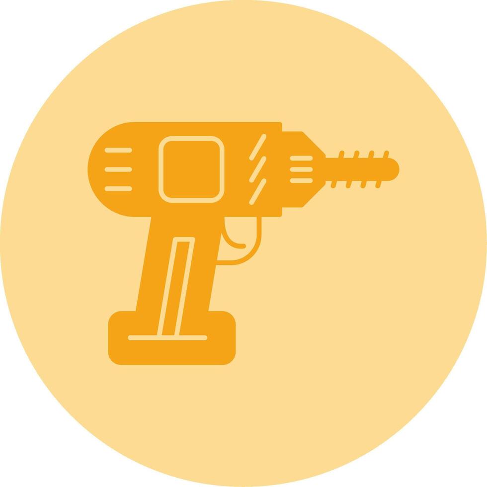 Power Drill Dual Tone Circle Icon vector