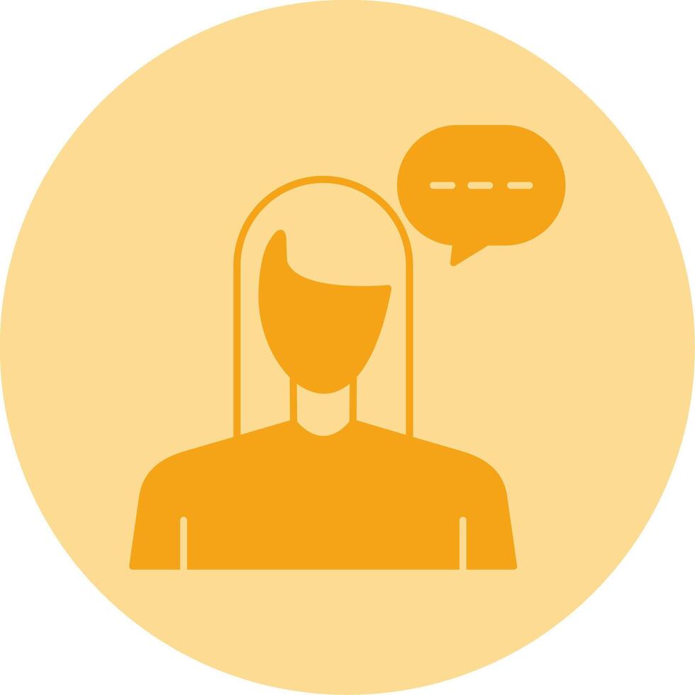 Virtual Assistant Dual Tone Circle Icon vector