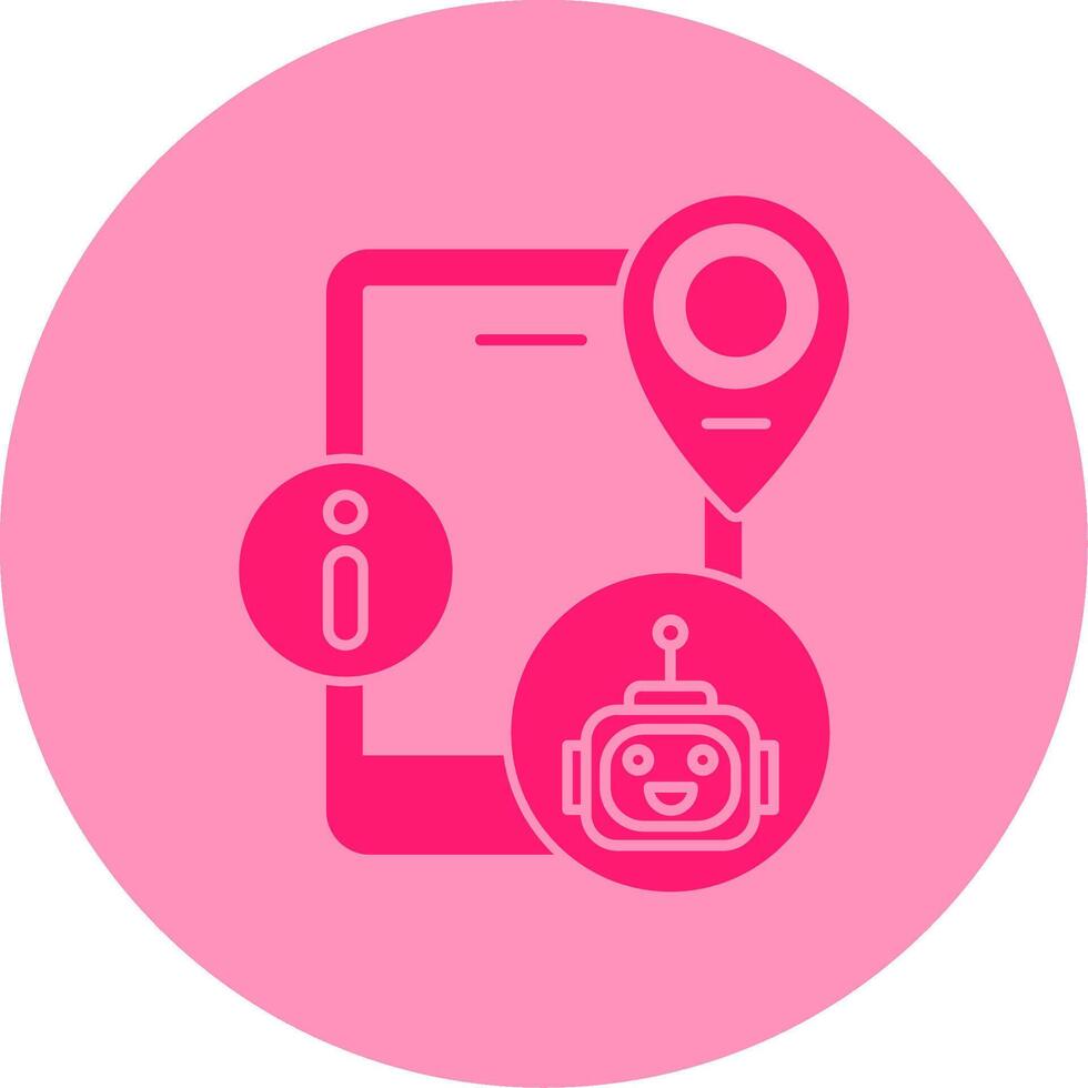 Virtual Assistant Dual Tone Circle Icon vector