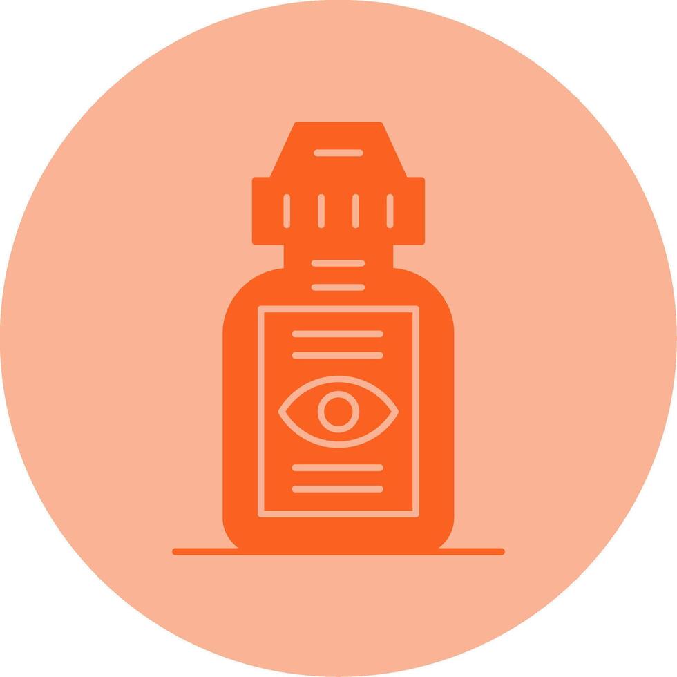 Eyedrops Dual Tone Circle Icon vector