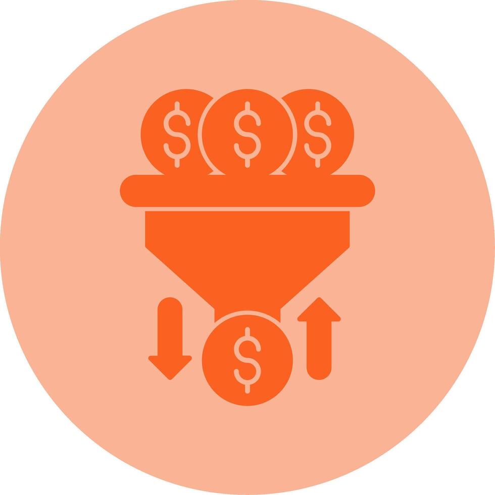 Cash Sales PipeDual Tone Circle Dual Tone Circle Icon vector