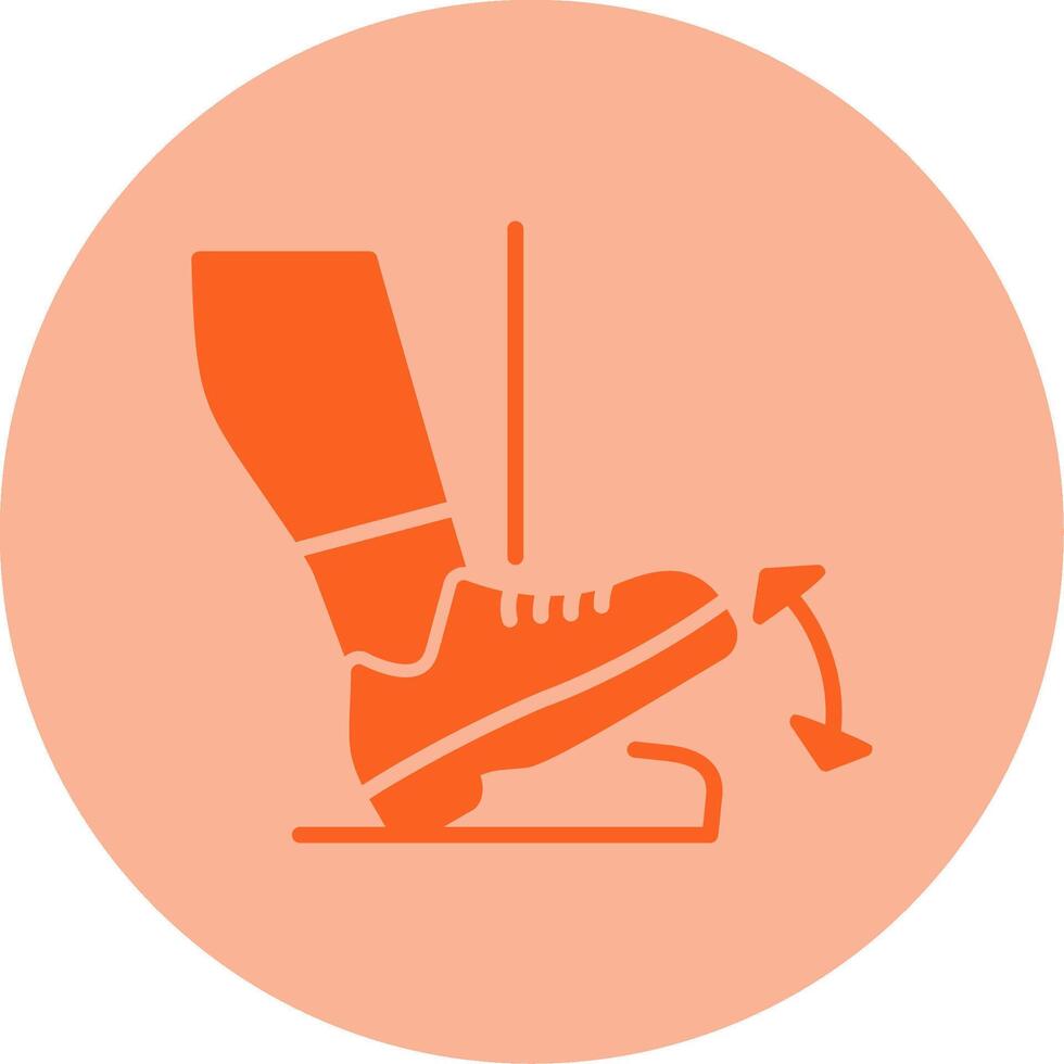 Toe Drop Dual Tone Circle Icon vector