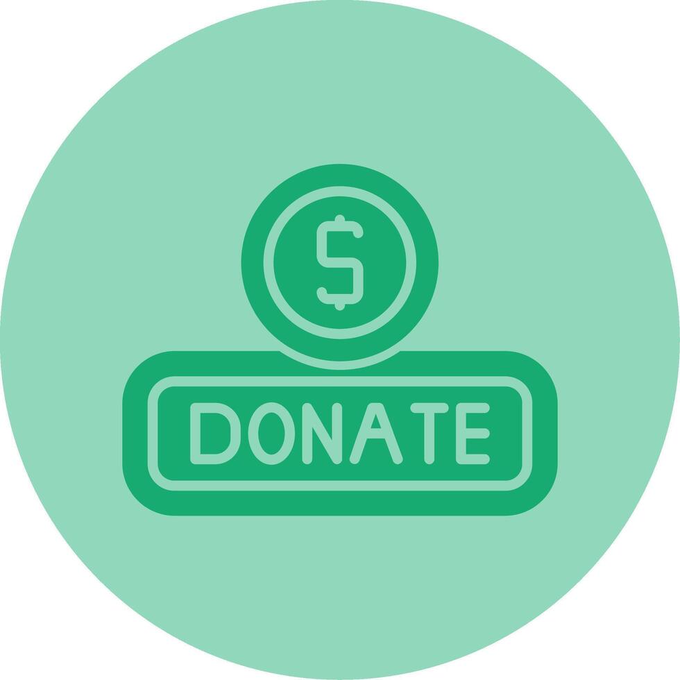 Donate Dual Tone Circle Icon vector
