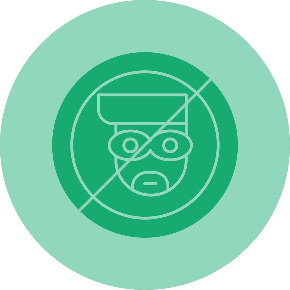 Anti Theft Dual Tone Circle Icon vector