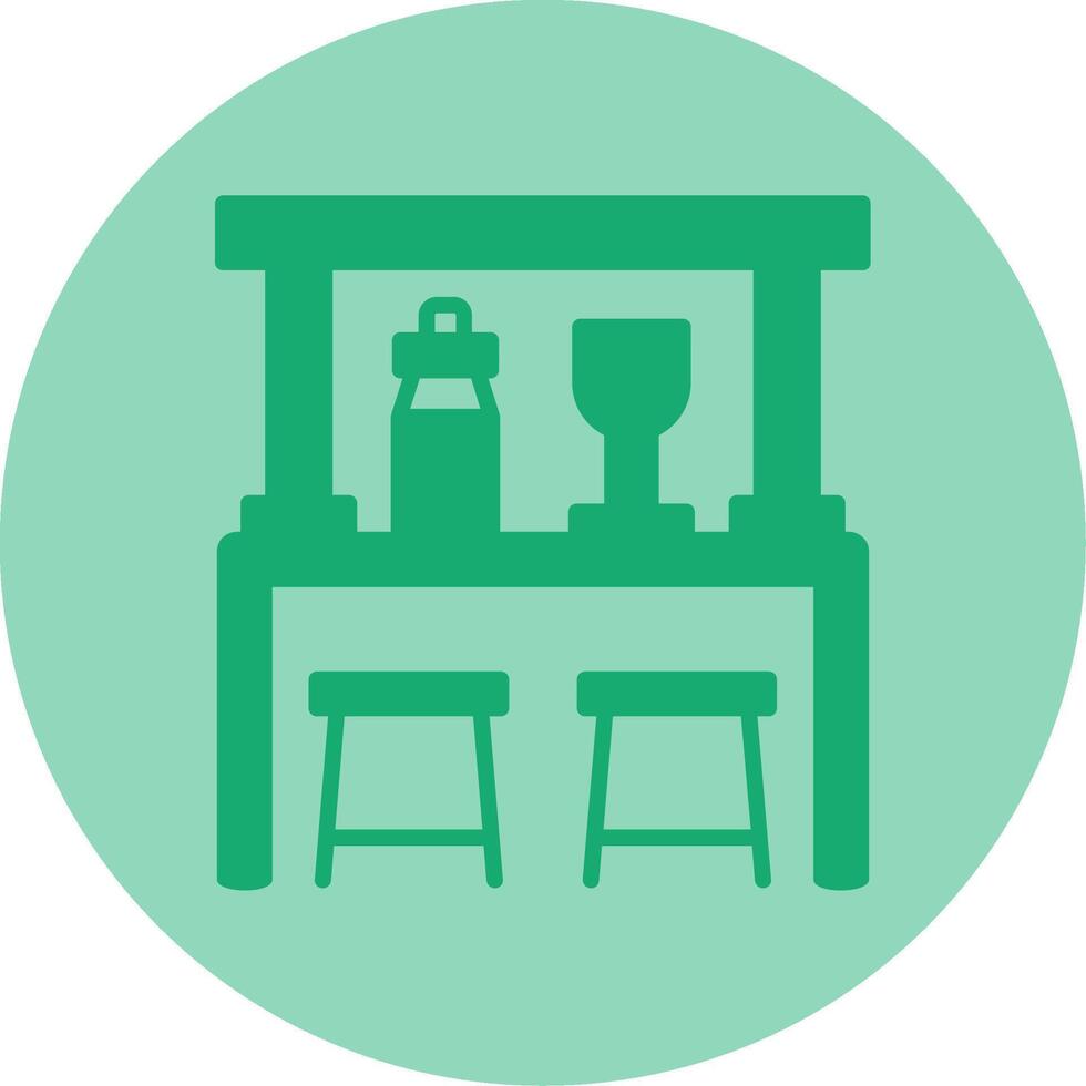 Bar Dual Tone Circle Icon vector
