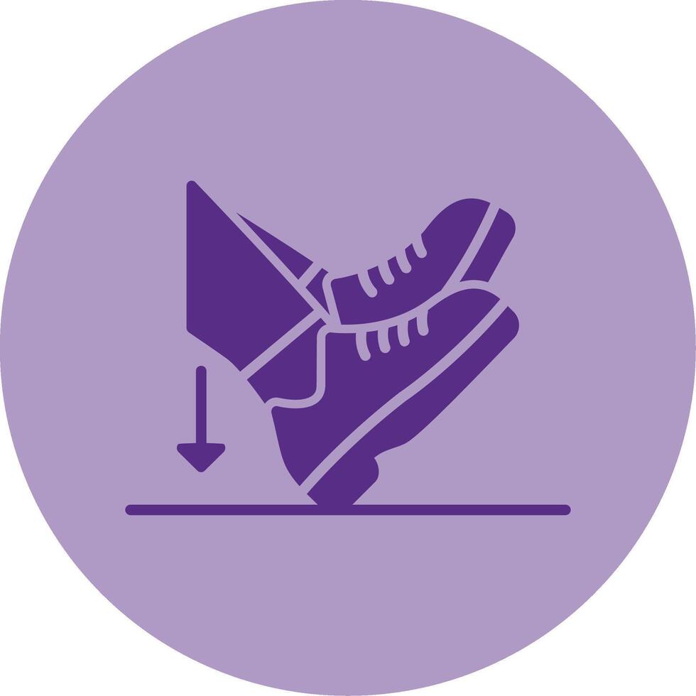 Heel Dig Dual Tone Circle Icon vector