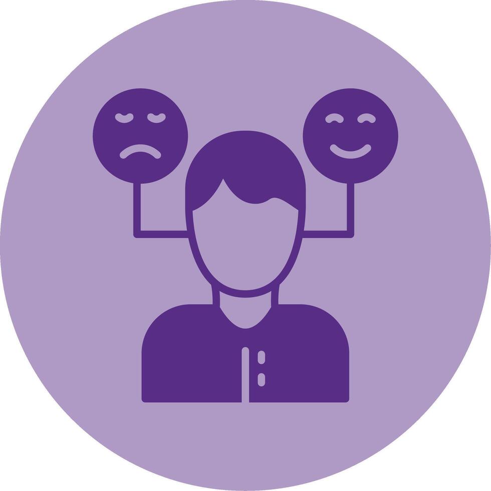 Emotions Dual Tone Circle Icon vector