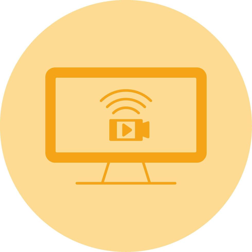 Monitoring Dual Tone Circle Icon vector