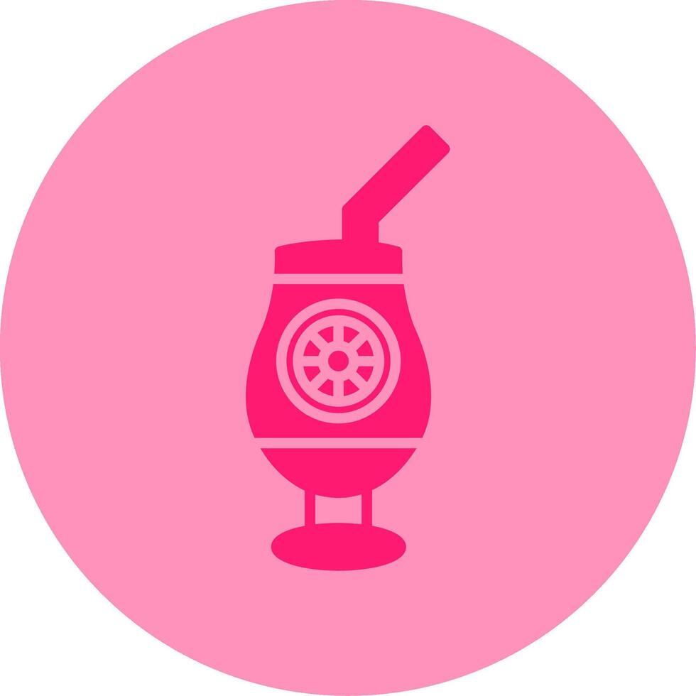 Cocktail Dual Tone Circle Icon vector