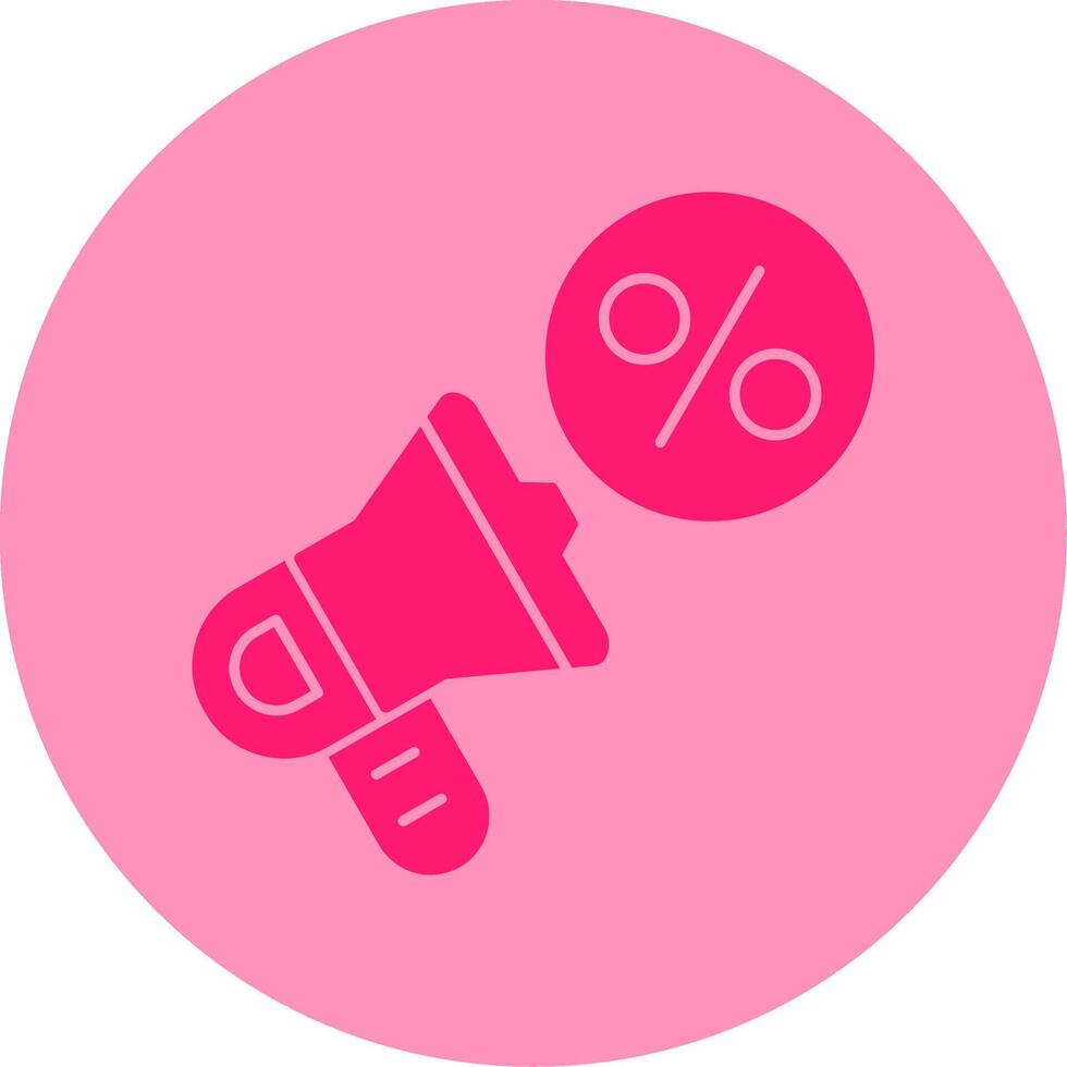 Promotion Dual Tone Circle Icon vector