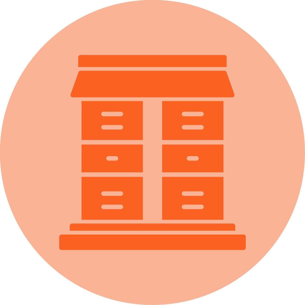 Lockers Dual Tone Circle Icon vector