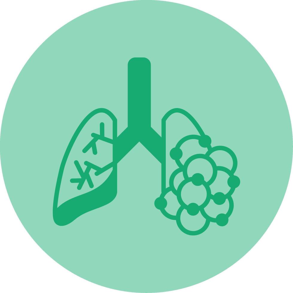 Bronchiectasis Dual Tone Circle Icon vector