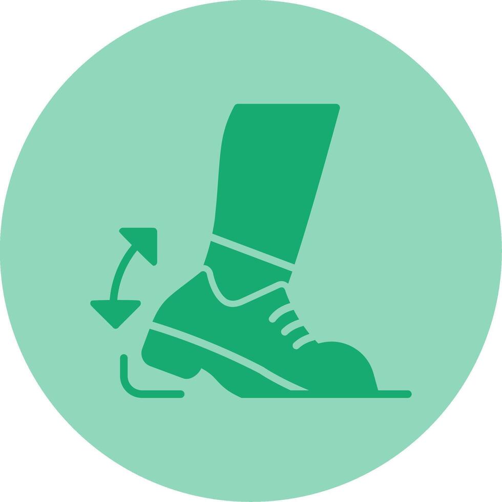 Heel Drop Dual Tone Circle Icon vector