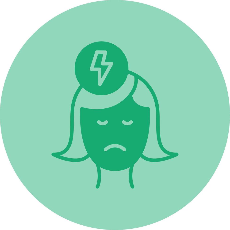 Anxiety Dual Tone Circle Icon vector