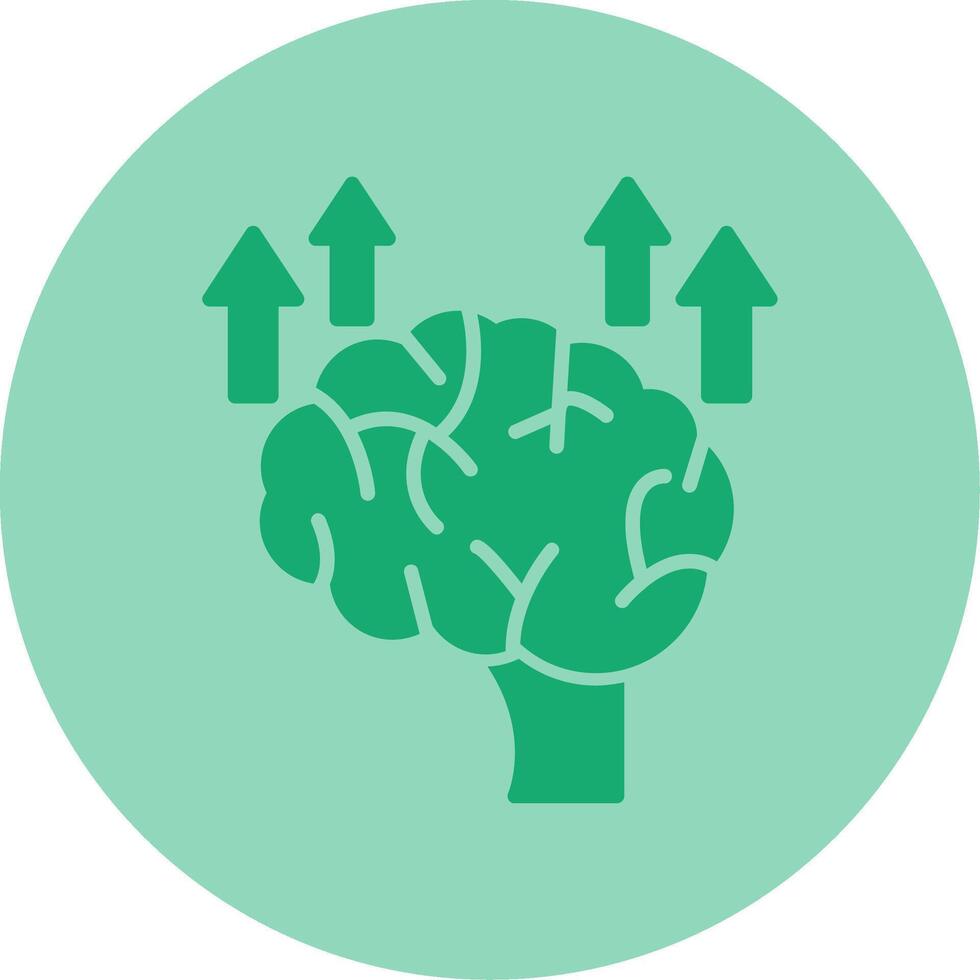Neuroplasticity Dual Tone Circle Icon vector