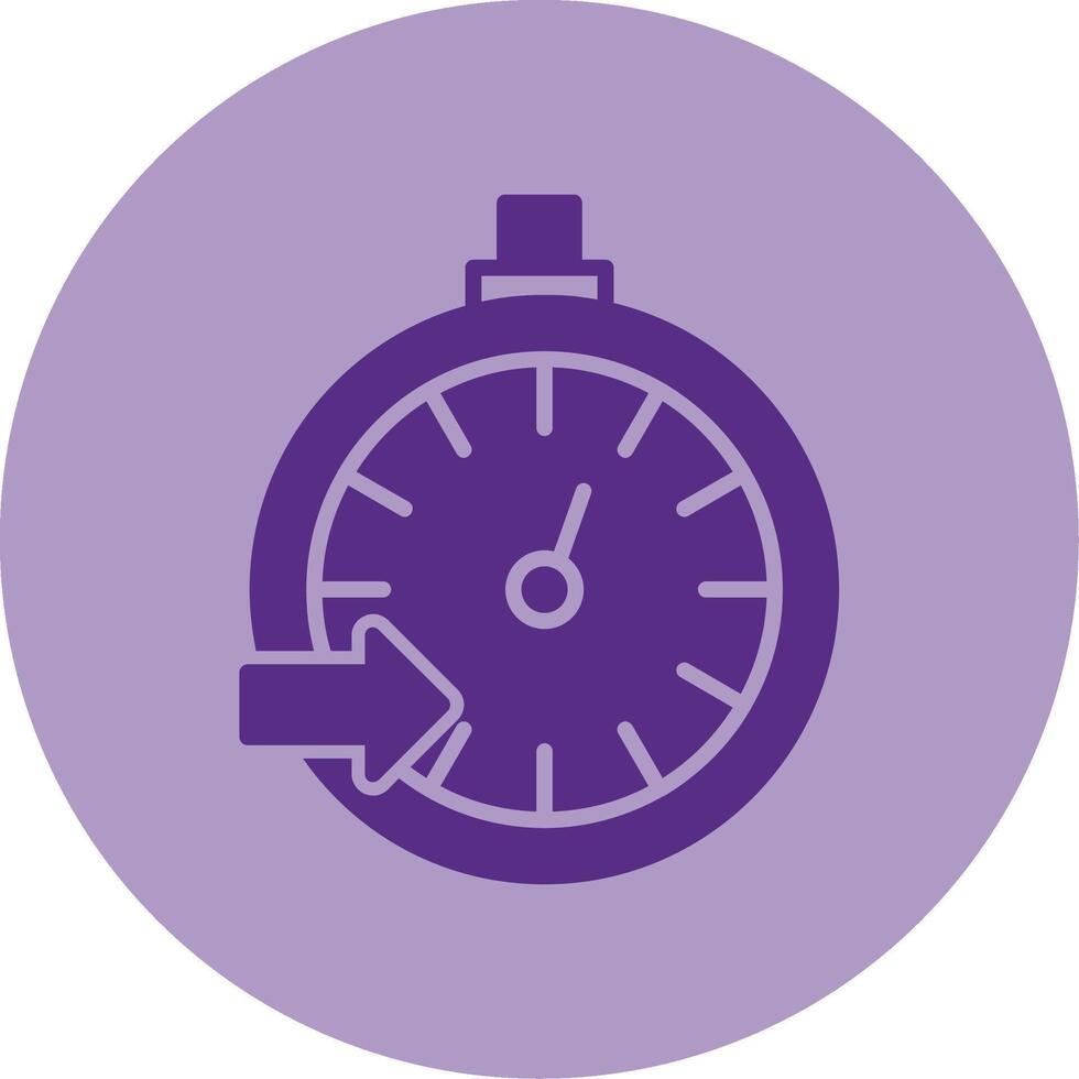 Pace Clock Dual Tone Circle Icon vector