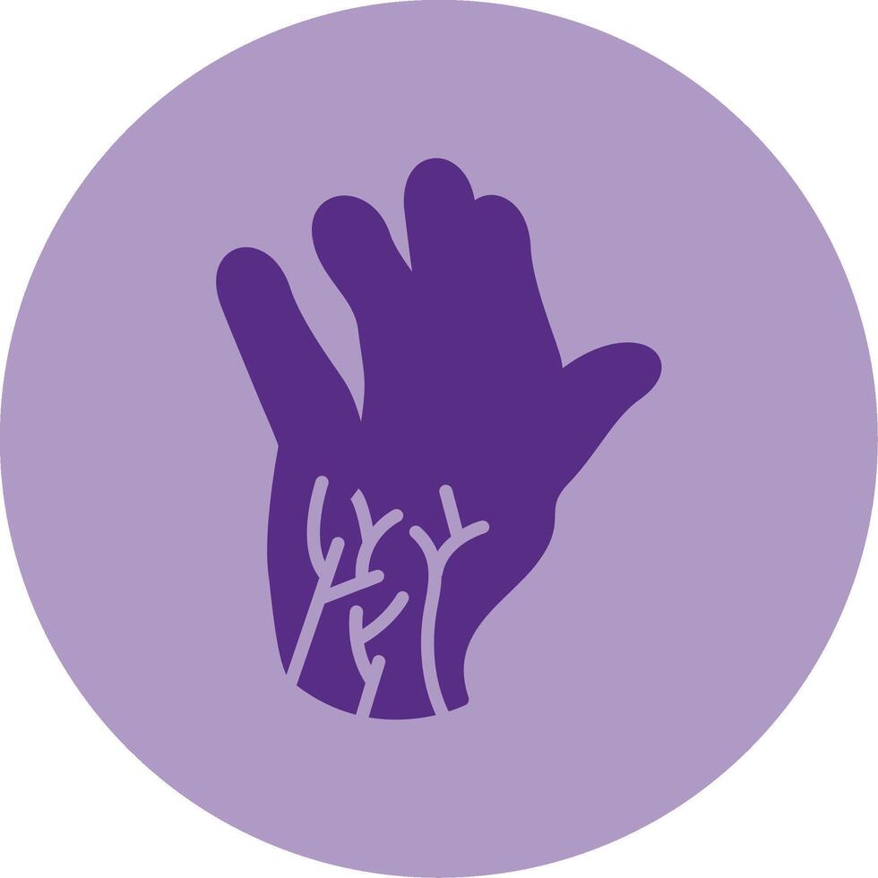 Hand Nerves Dual Tone Circle Icon vector