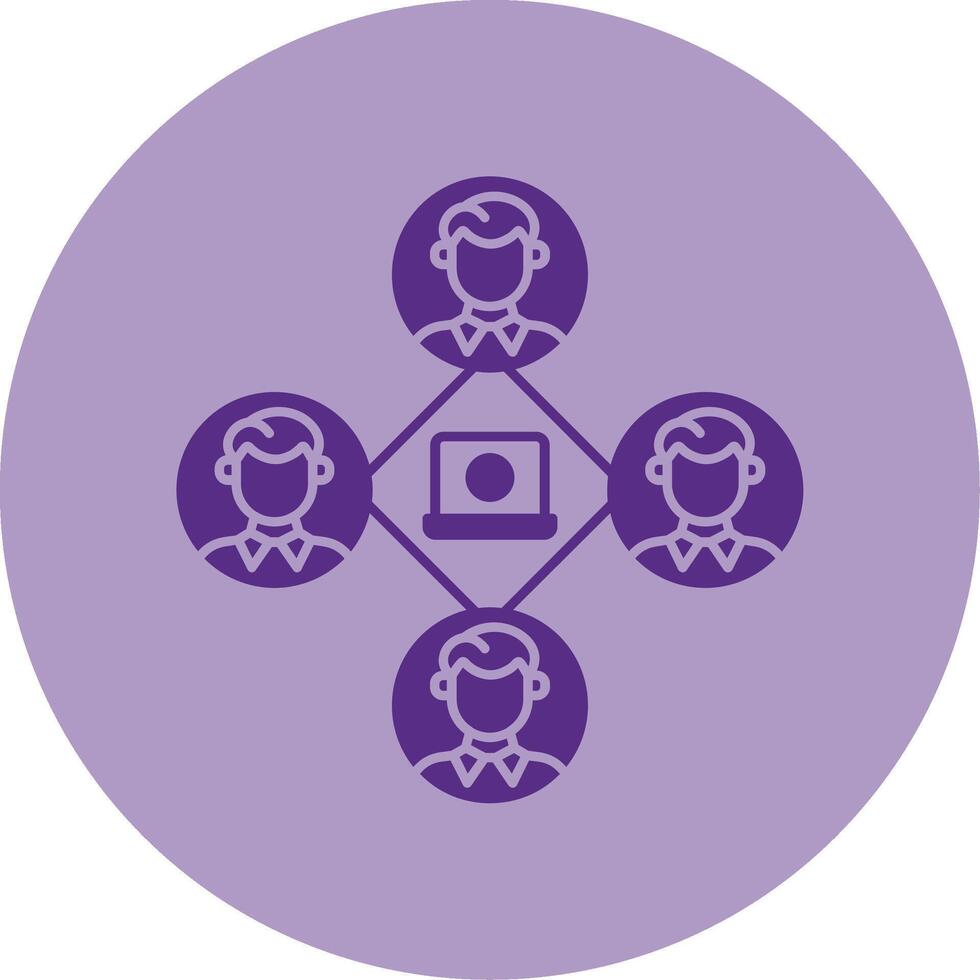 Remote Job Dual Tone Circle Icon vector