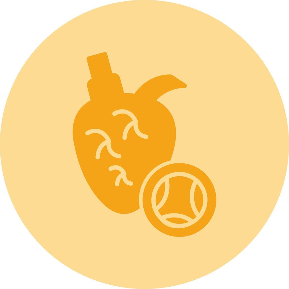 Aortic Dual Tone Circle Icon vector