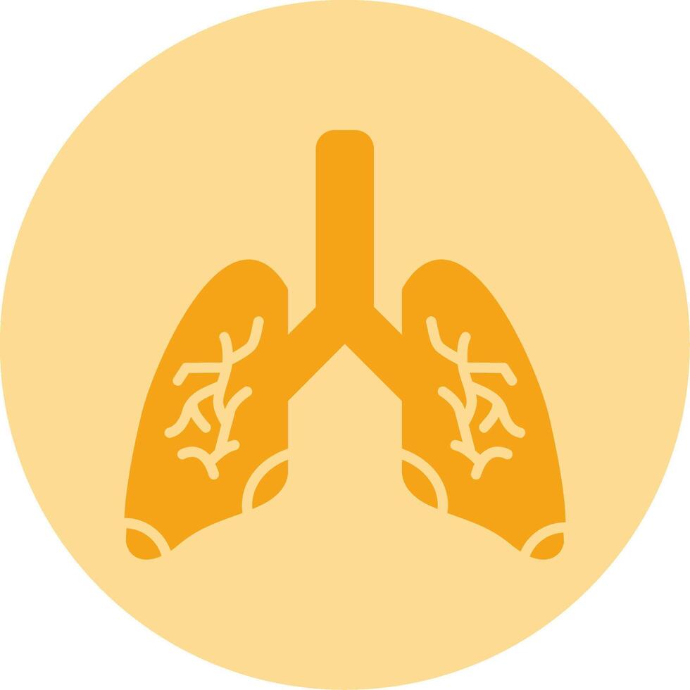 Bad Lungs Dual Tone Circle Icon vector
