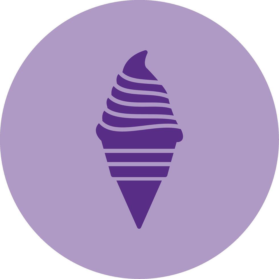 Ice Cream Dual Tone Circle Icon vector