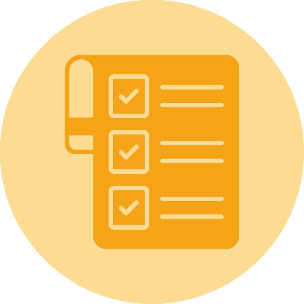 Checklist Dual Tone Circle Icon vector