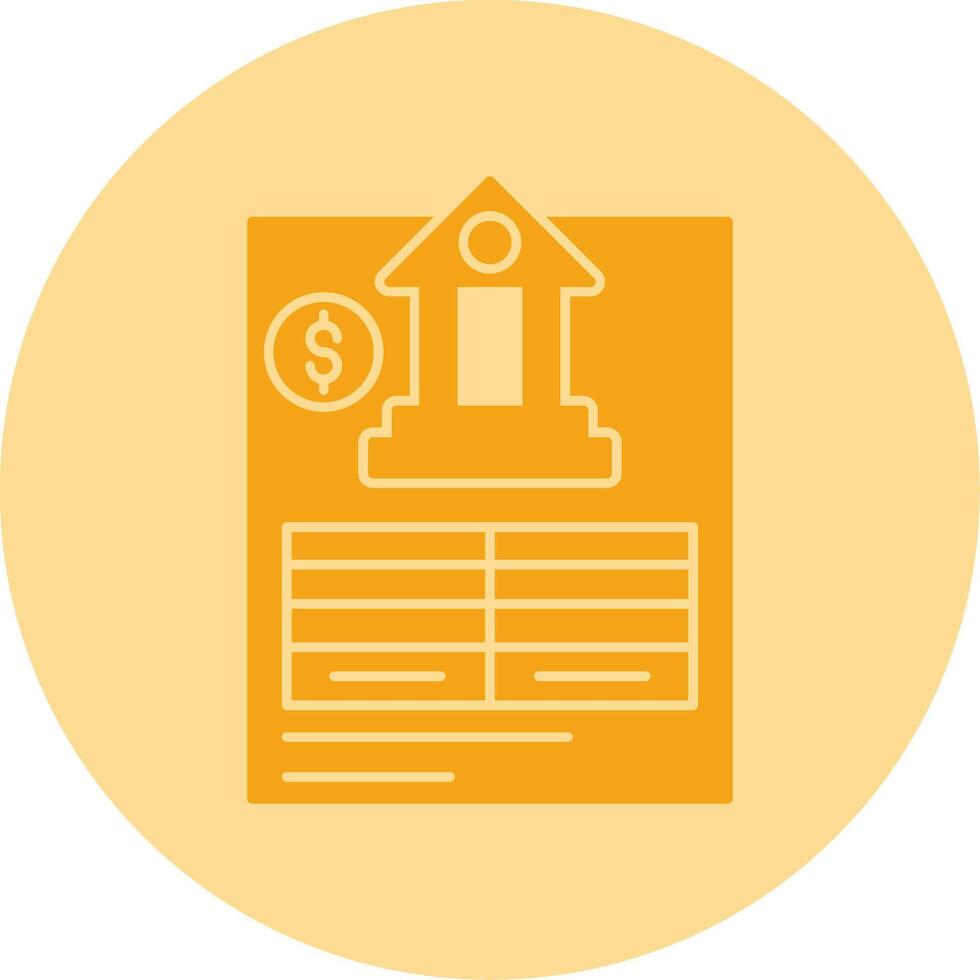 Bank Statement Dual Tone Circle Icon vector