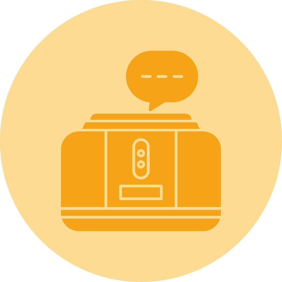 Virtual Assistant Dual Tone Circle Icon vector