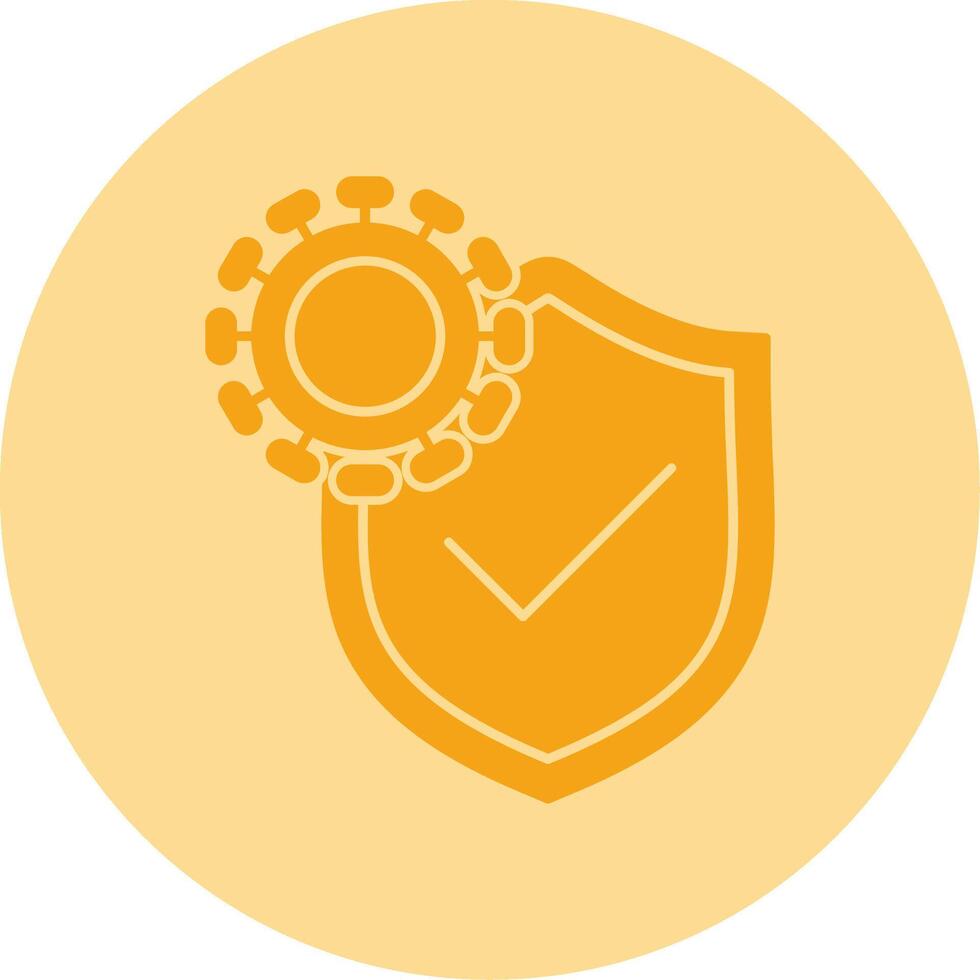 Immune System Dual Tone Circle Icon vector
