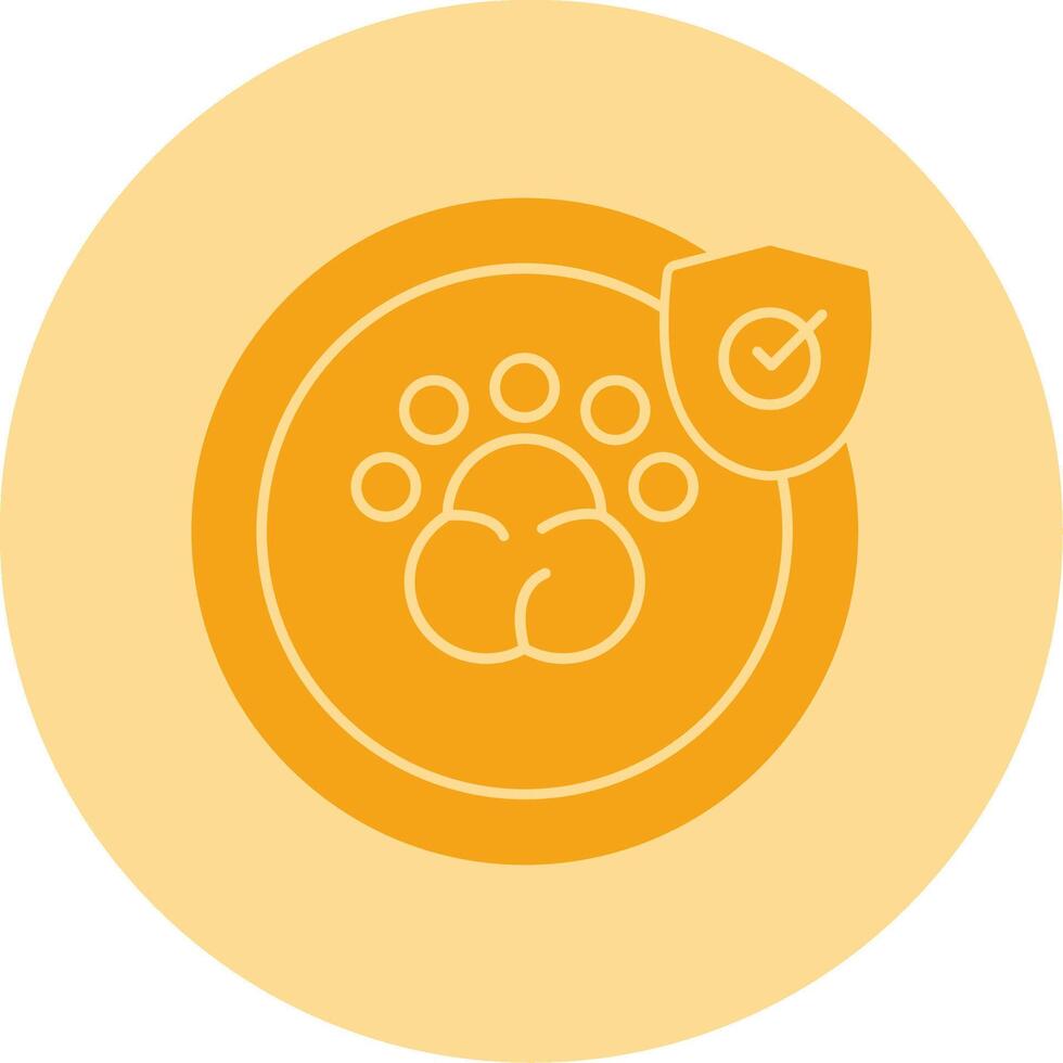 Guard Dog Dual Tone Circle Icon vector