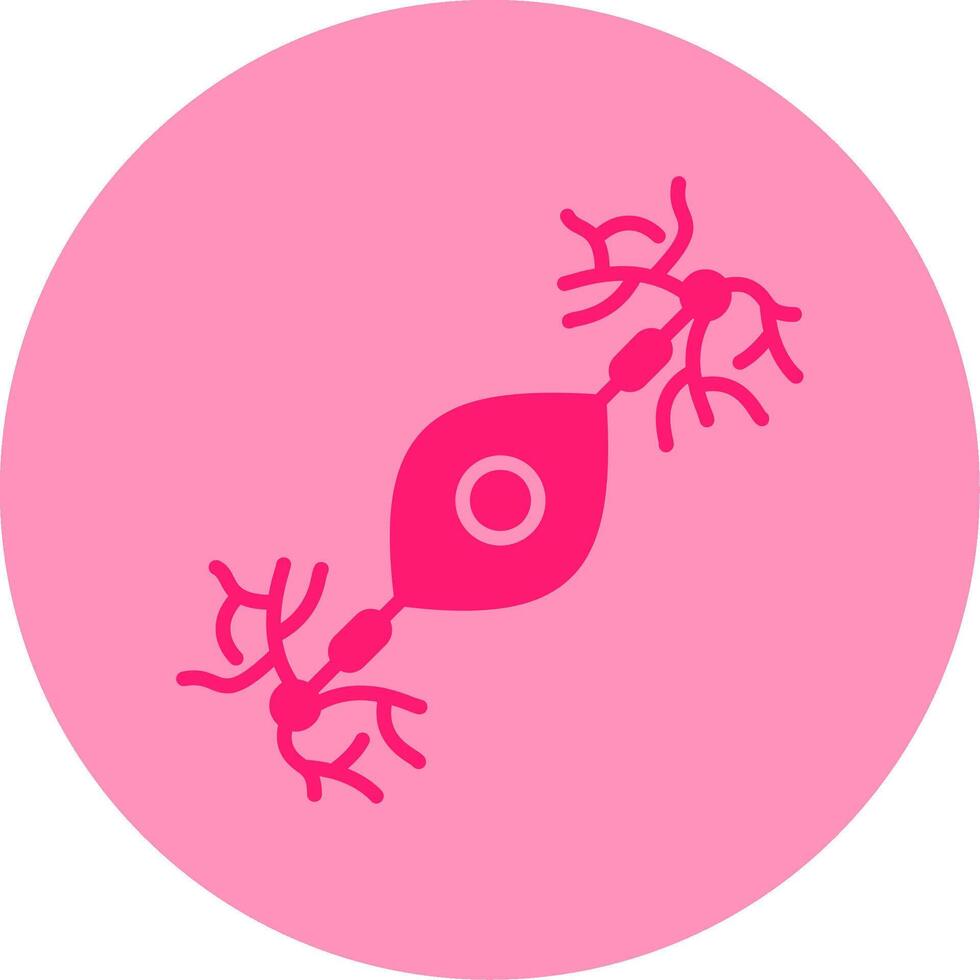 Bipolar Neuron Dual Tone Circle Icon vector