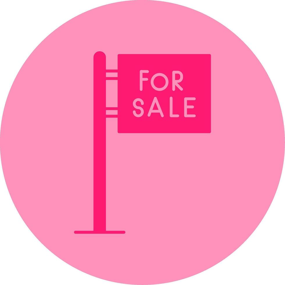 For Sale Dual Tone Circle Icon vector