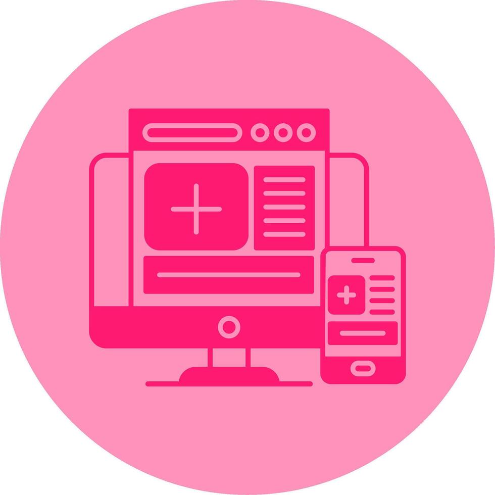 Responsive Dual Tone Circle Icon vector
