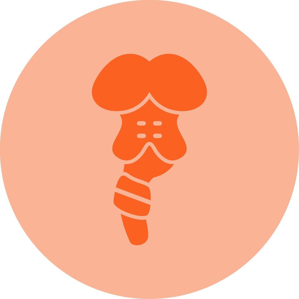 Brainstem Dual Tone Circle Icon vector