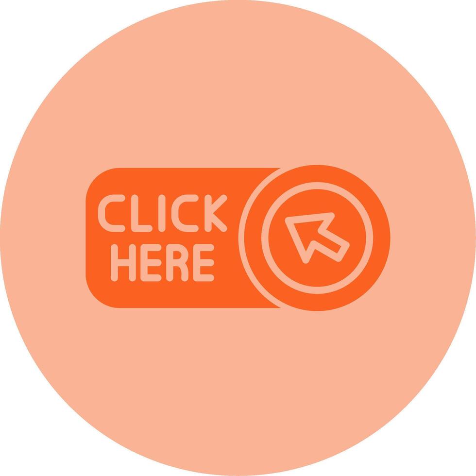 Click Here Dual Tone Circle Icon vector
