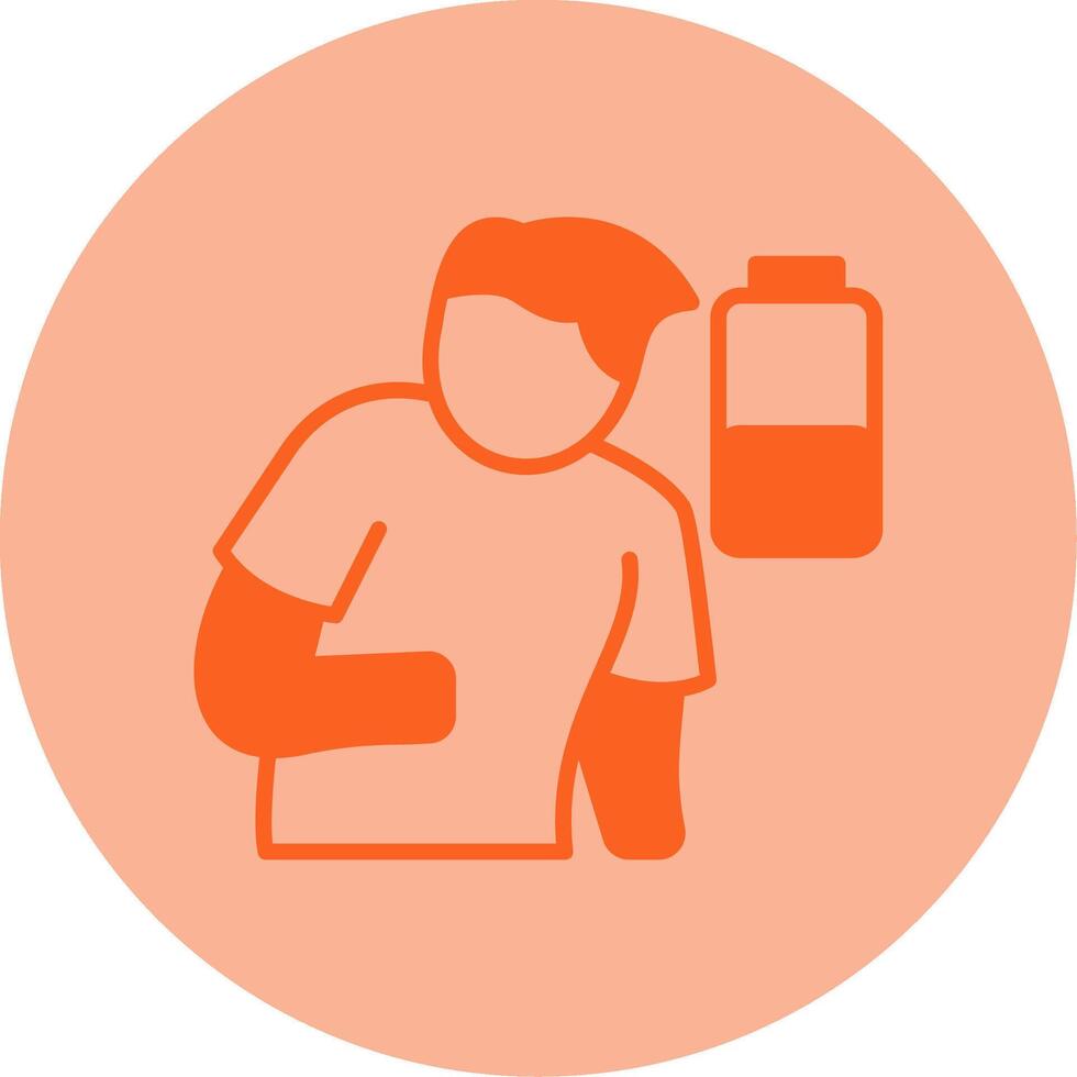 Fatigue Dual Tone Circle Icon vector