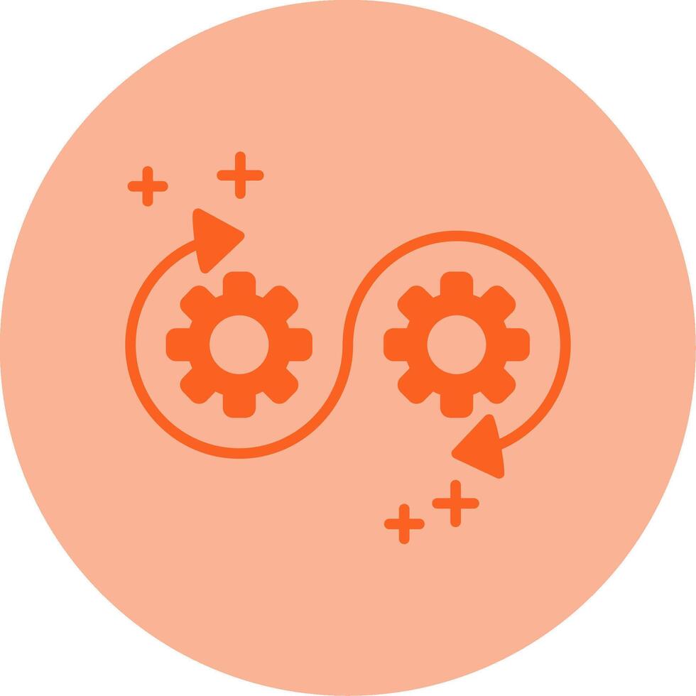 Devops Dual Tone Circle Icon vector