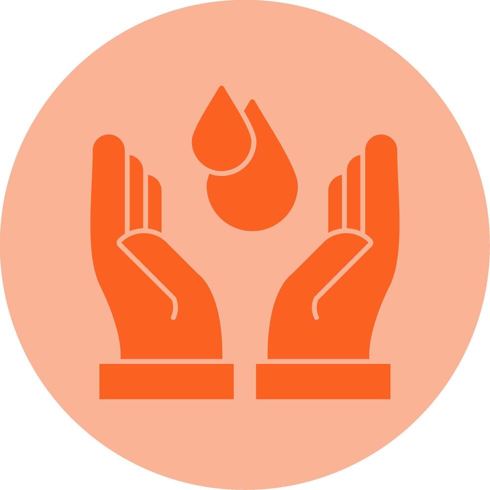 Save Water Dual Tone Circle Icon vector