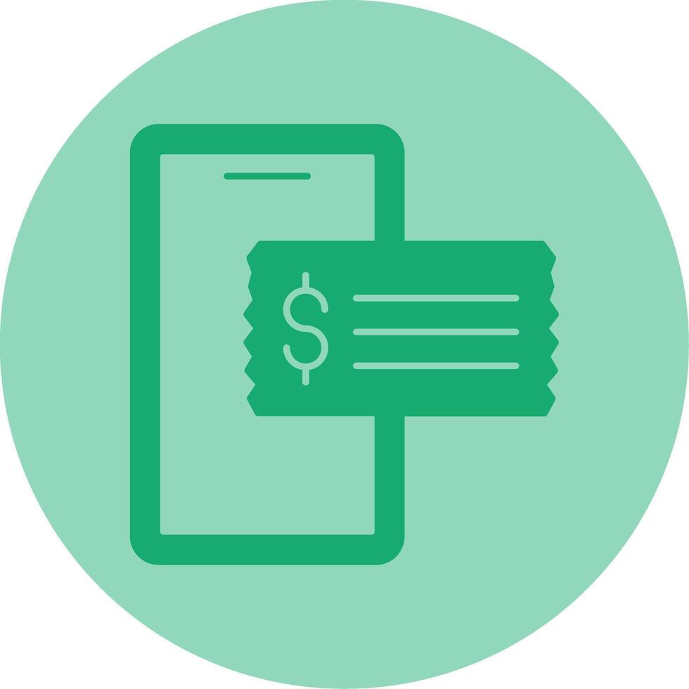 Electronic Ticket Dual Tone Circle Icon vector