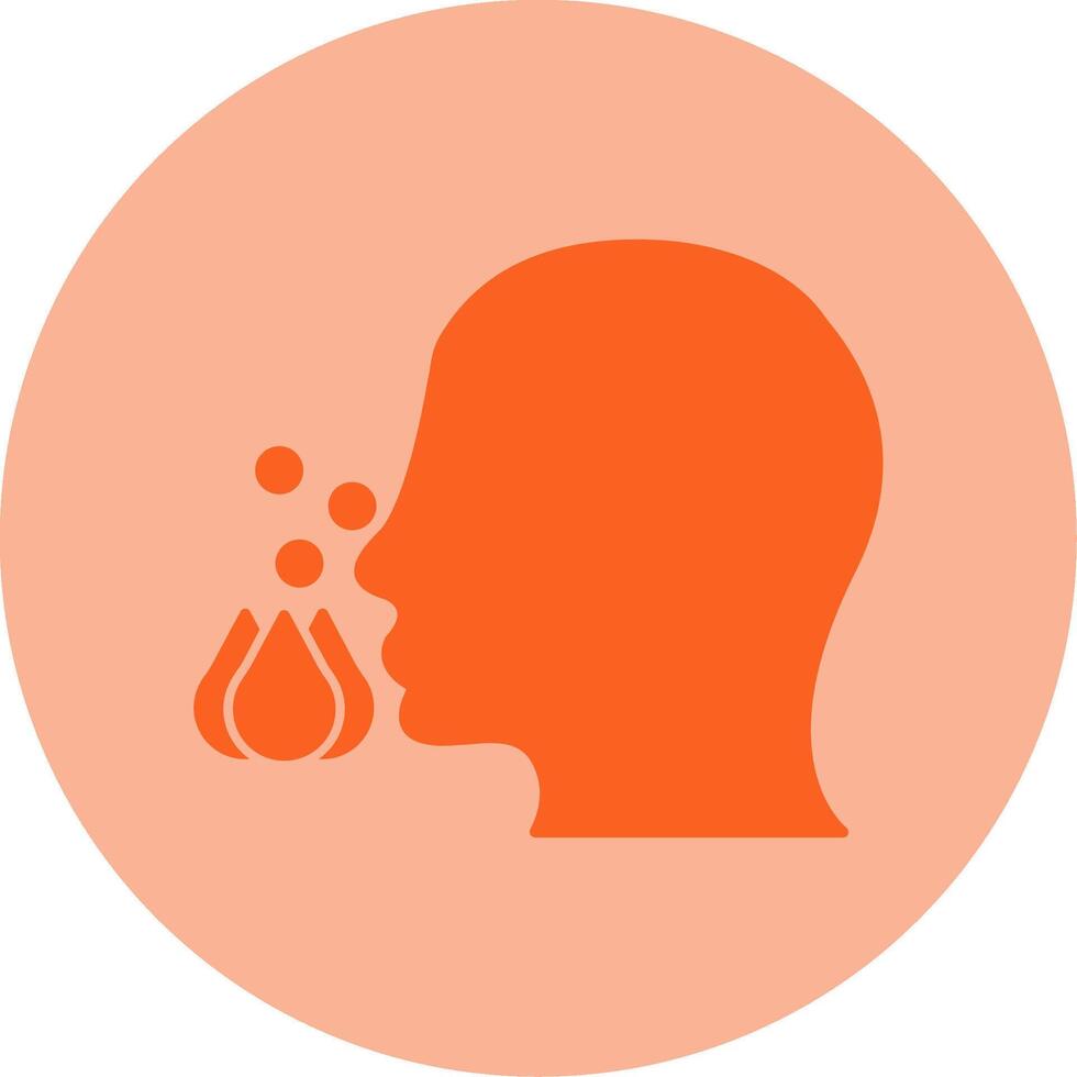 Pollen Allergy Dual Tone Circle Icon vector