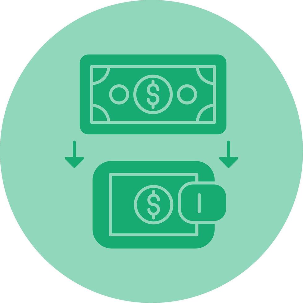 Income Dual Tone Circle Icon vector