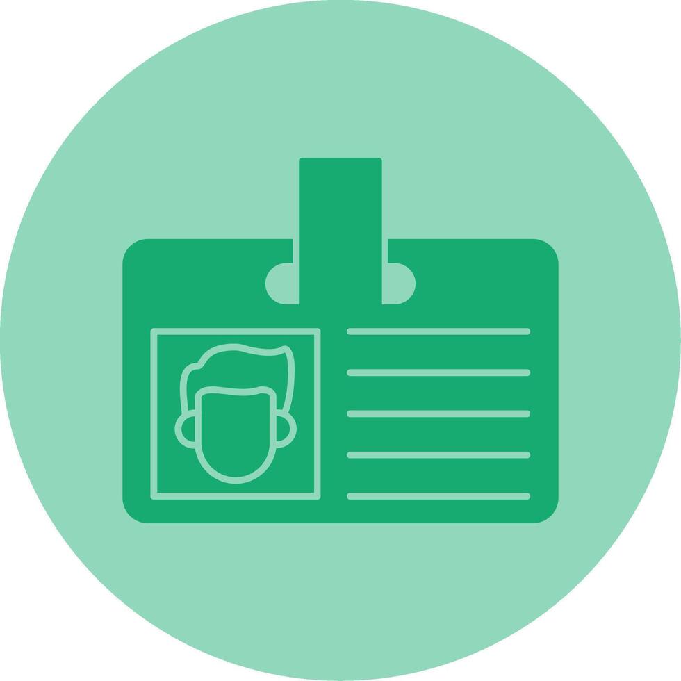 Student Card Dual Tone Circle Icon vector
